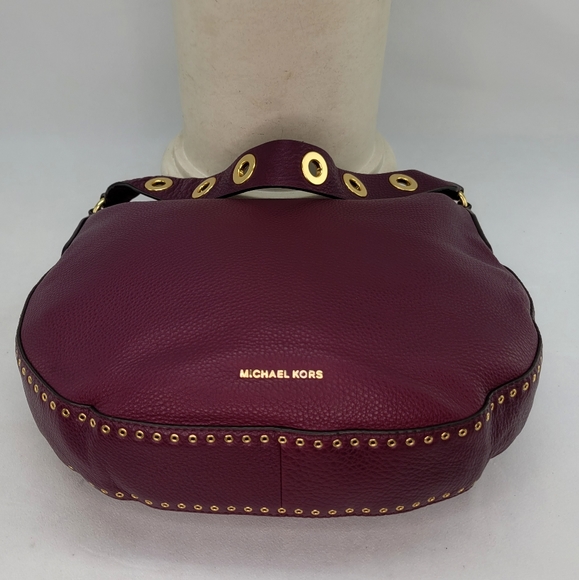 MICHAEL KORS Brooklyn Large Convertible Leather Hobo Plum (limited edition) - Picture 4 of 15